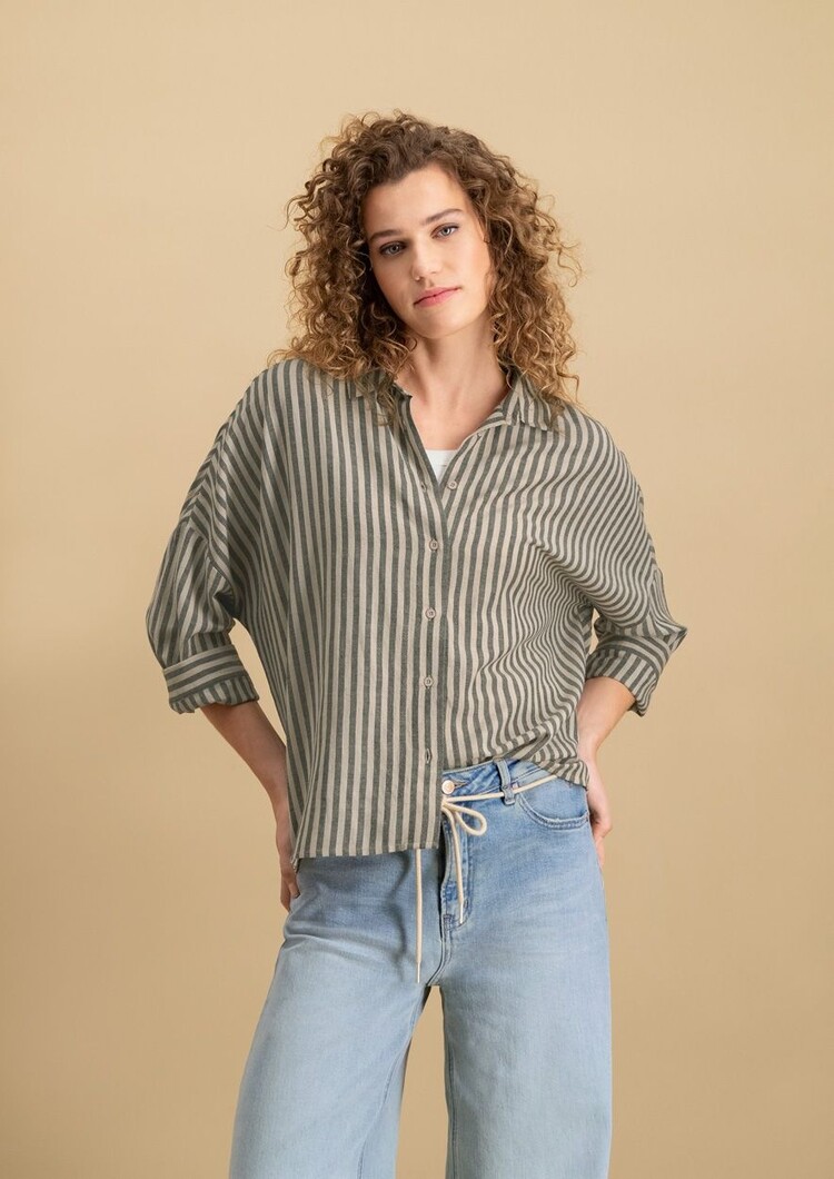 Circle Of Trust Rory blouse nero stripe Circle of Trust