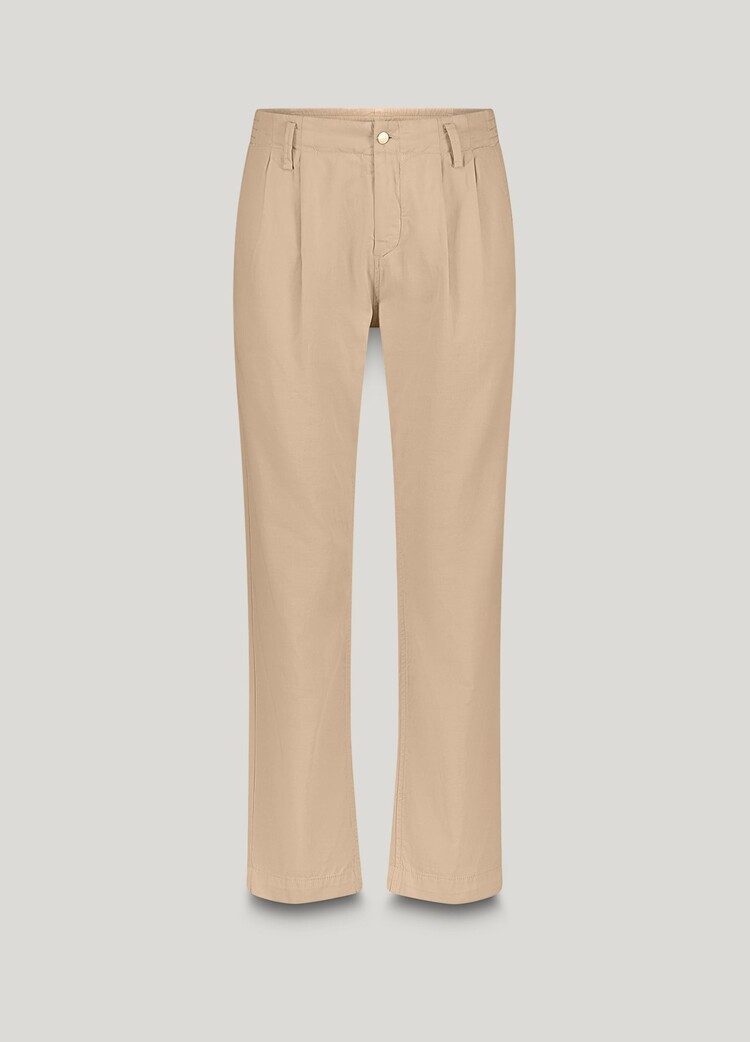 Summum Woman Tapered chino cotton linen twill sesame Summum Woman