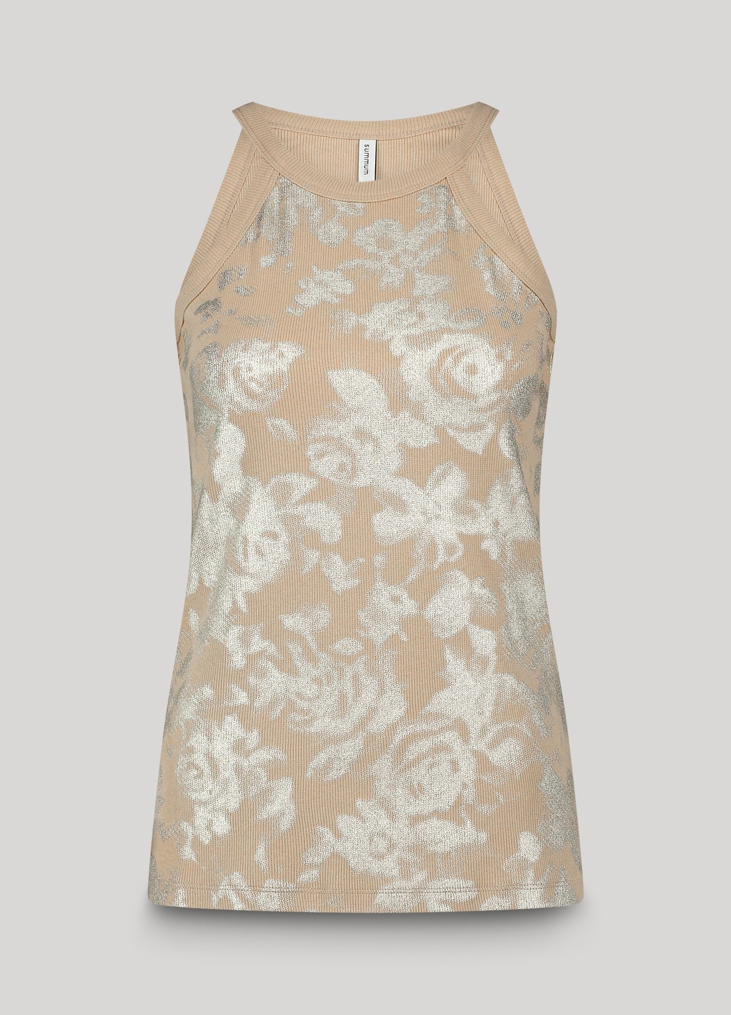 Halter rib top printed sesame Summum Woman - Maurits & Mulder