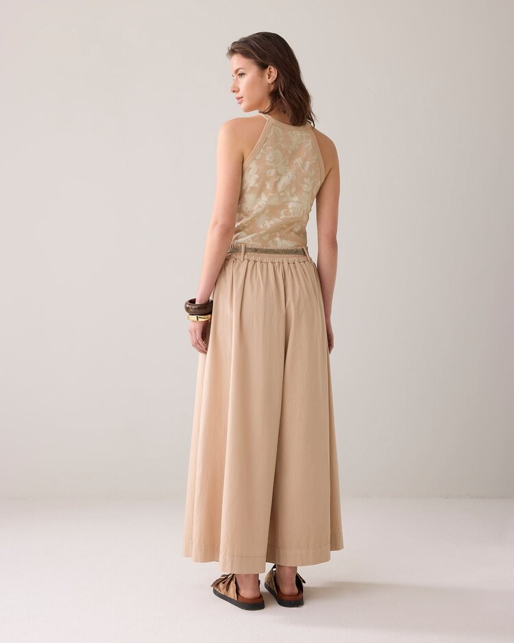 Summum Woman Halter rib top printed sesame Summum Woman