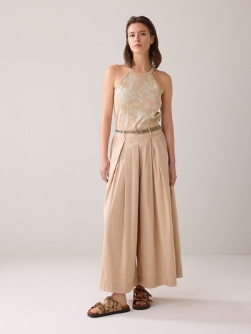 Summum Woman Culotte light weight stretch poplin sesame