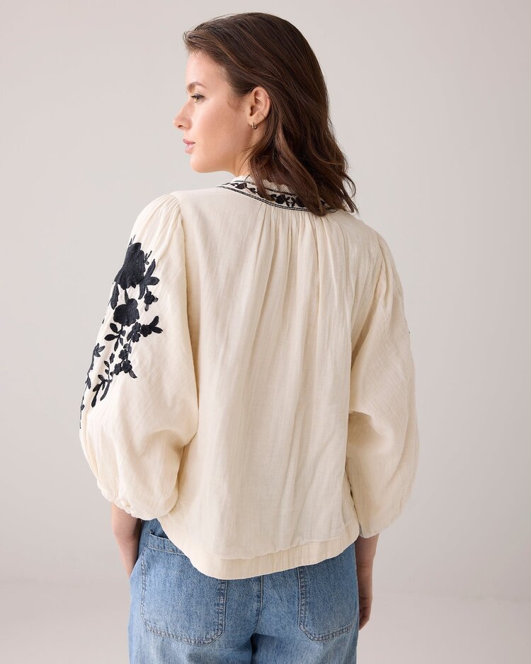 Summum Woman Cotton embro jacket ivory Summum Woman