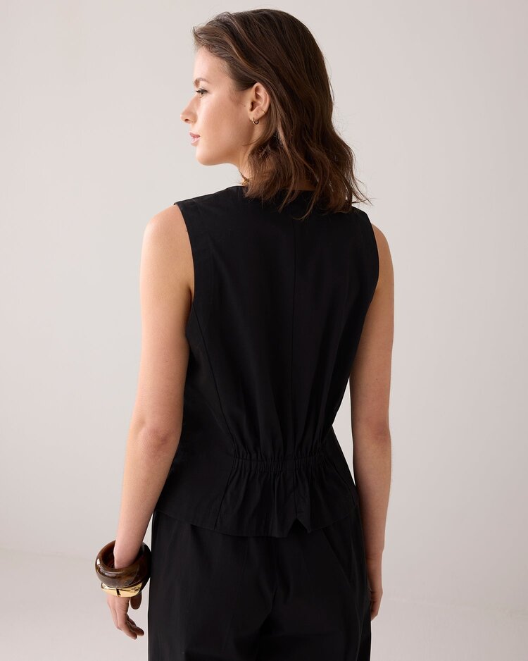 Summum Woman Gilet cotton stretch black Summum Woman