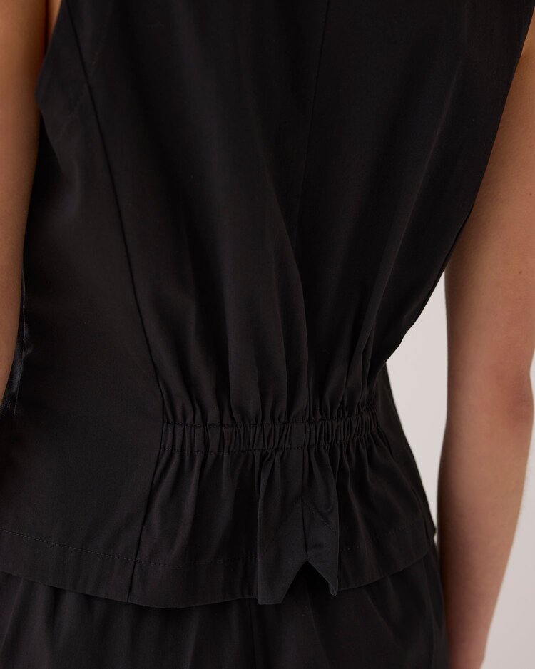 Summum Woman Gilet cotton stretch black Summum Woman