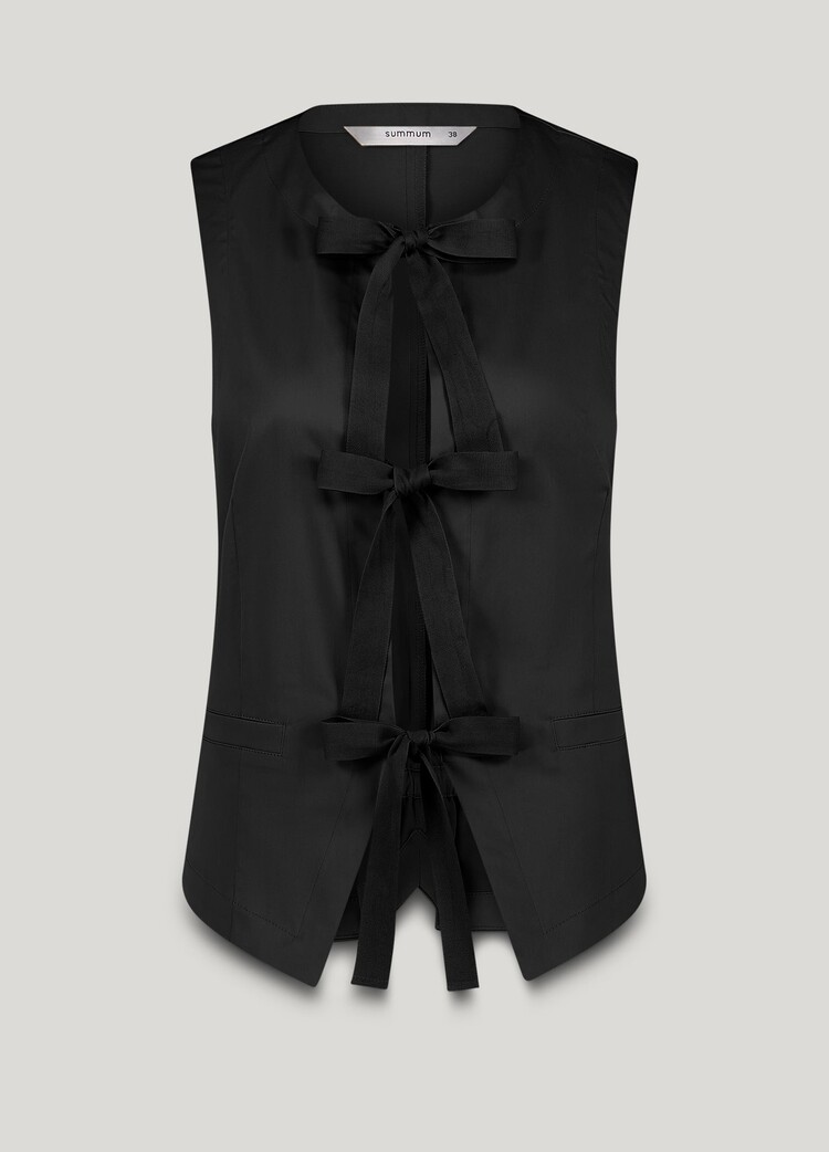 Summum Woman Gilet cotton stretch black Summum Woman