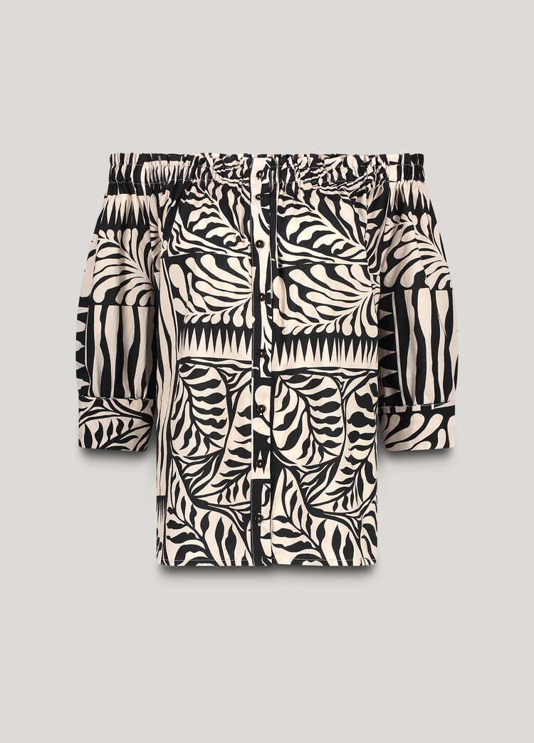 Summum Woman Blouse two tone print black Summum Woman