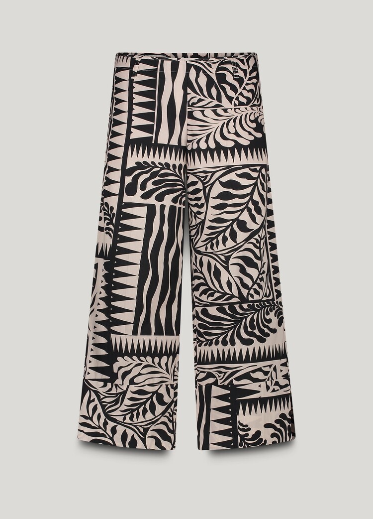 Summum Woman Trousers two tone print black Summum Woman