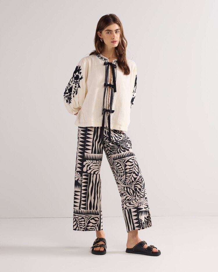 Summum Woman Cotton embro jacket ivory Summum Woman