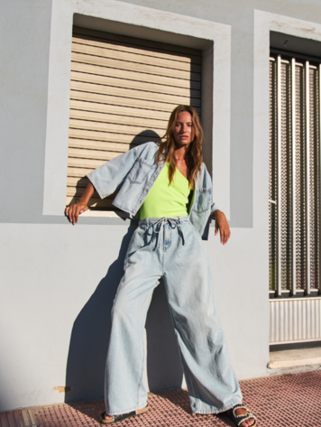 Kenzi wide leg jeans azure blue