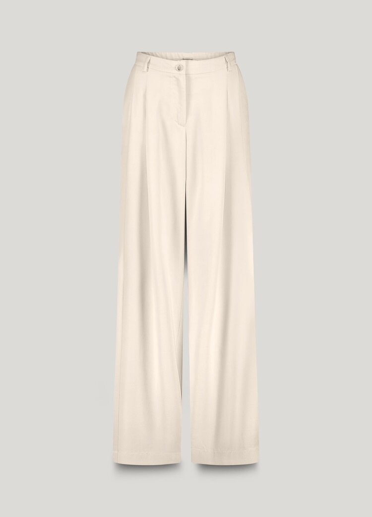 Summum Woman QUINTY: trousers wide tencel ivory Summum Woman