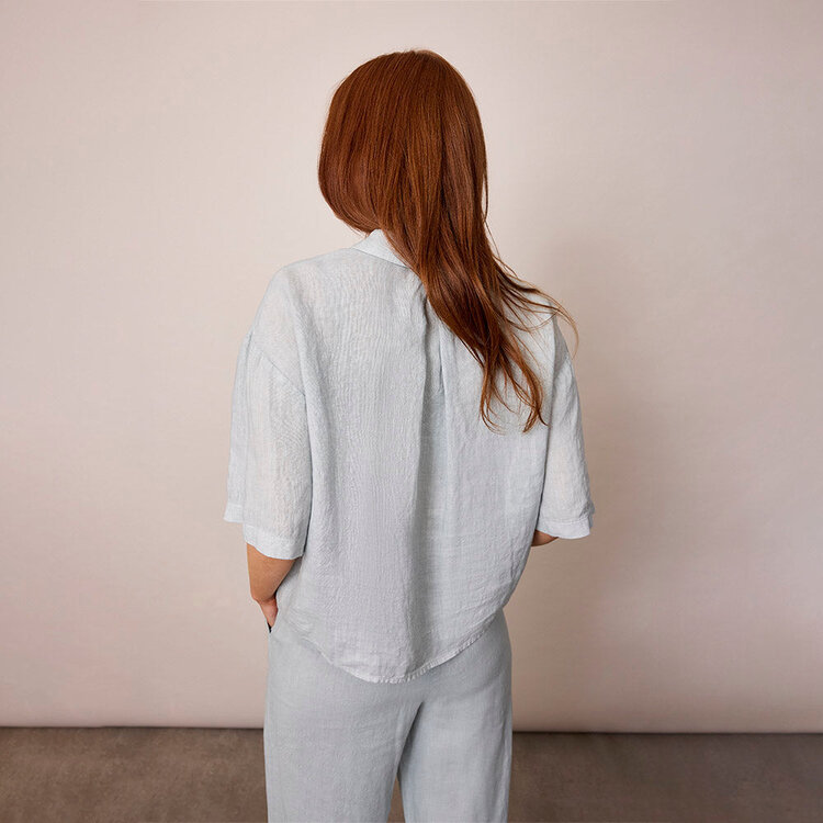 Corel Amsterdam Mila blouse linnen storm gray Corel