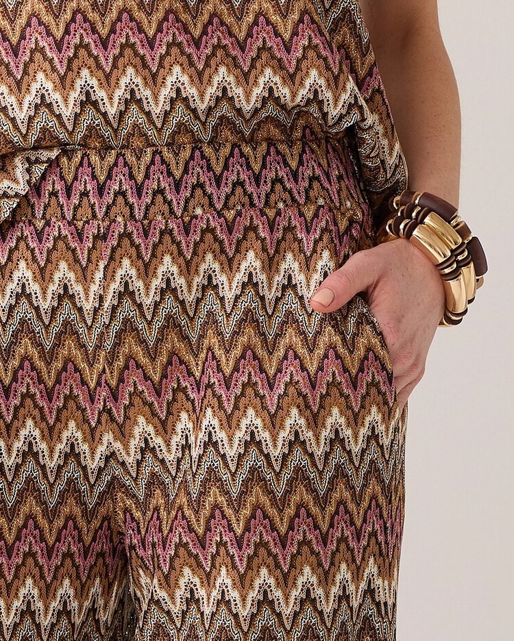 Wide leg zig zag pant multicolour Summum Woman