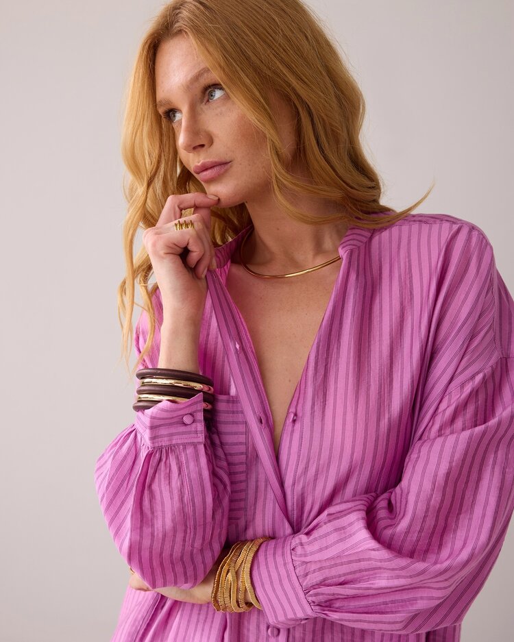 Tunic dress pinstripe cyclaam Summum Woman