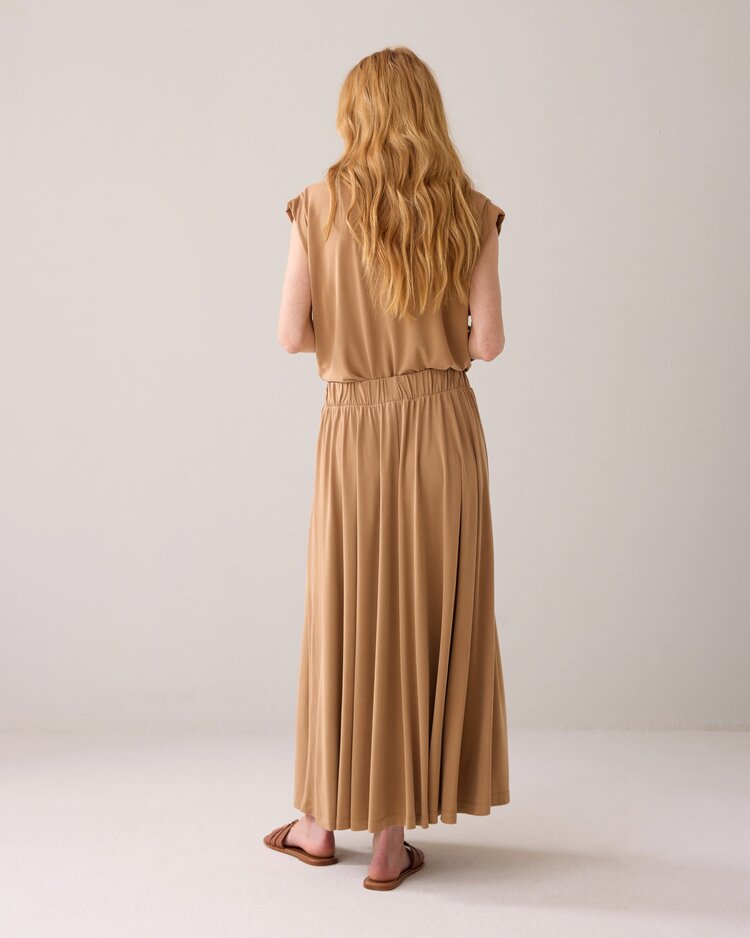 Summum Woman Skirt washed modal jersey peanut Summum Woman