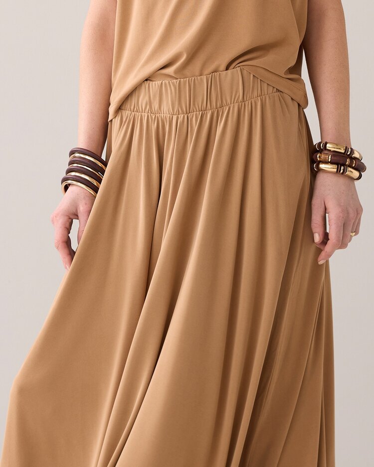 Summum Woman Skirt washed modal jersey peanut Summum Woman