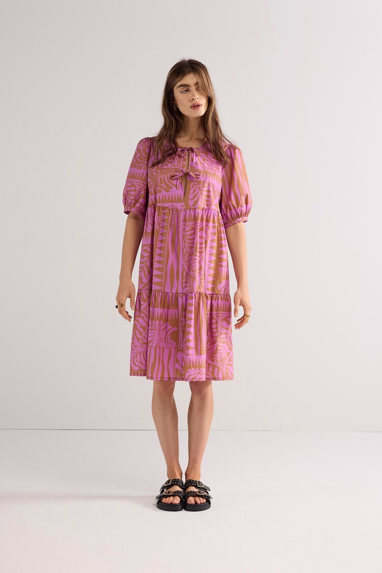 Summum Woman Dress two tone print cyclaam Summum Woman