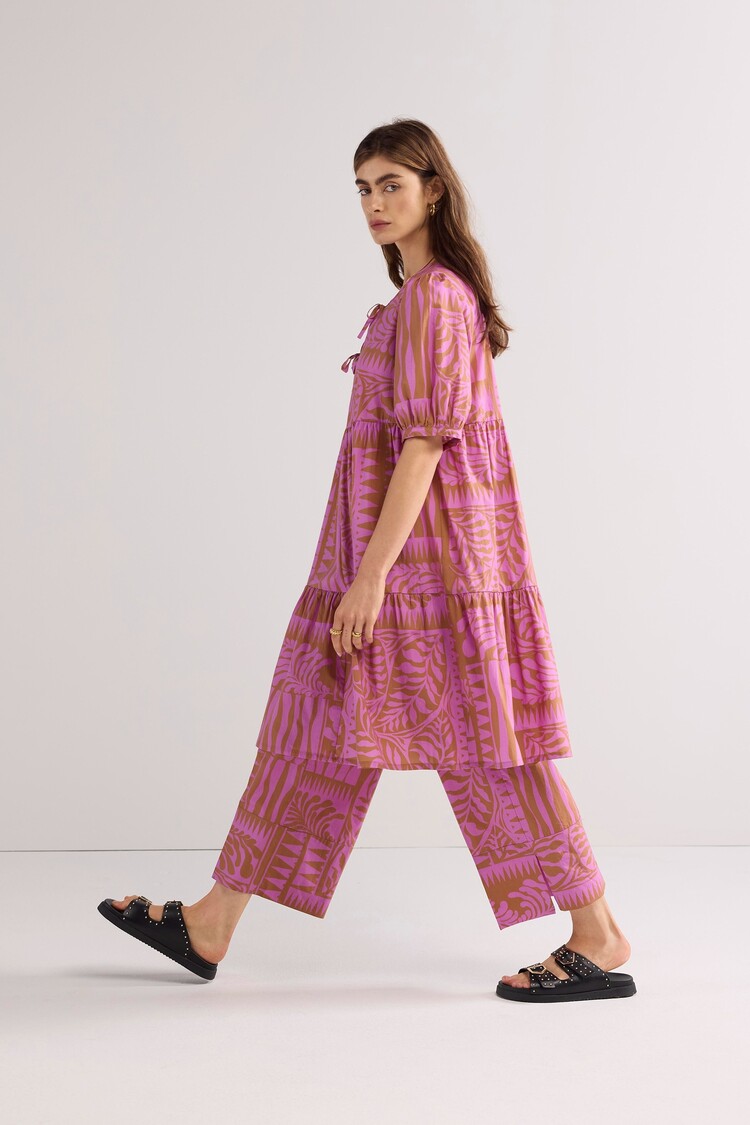 Summum Woman Dress two tone print cyclaam Summum Woman