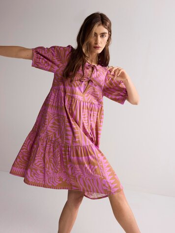 Dress two tone print cyclaam