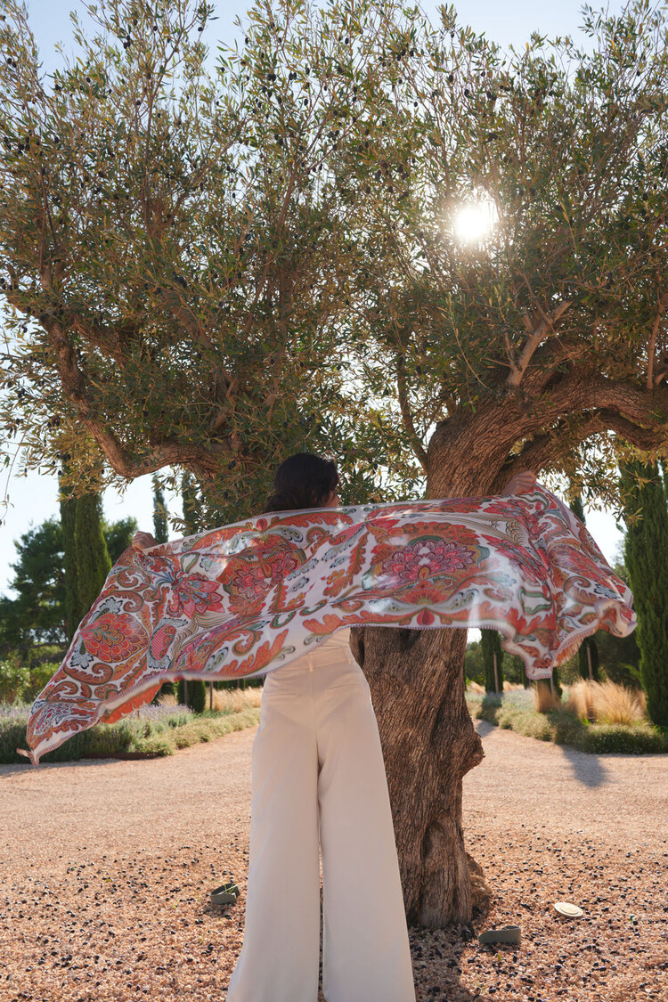 One Hundred Stars Scarf Fiesta Orange One Hundred Stars