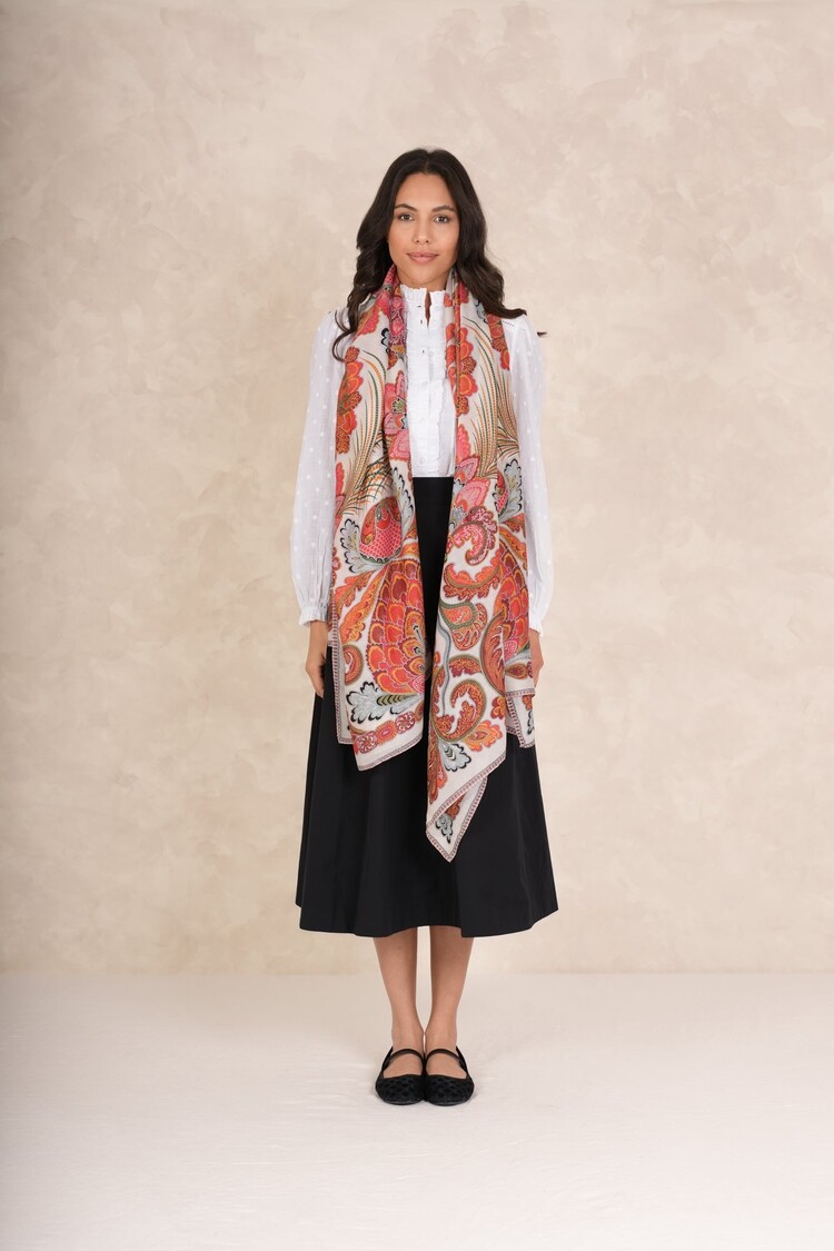 One Hundred Stars Scarf Fiesta Orange One Hundred Stars