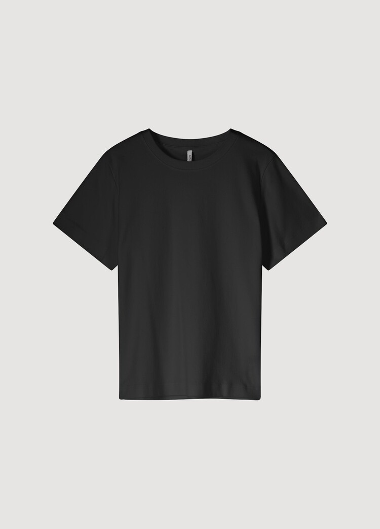 Summum Woman Short sleeve top classic cotton black Summum Woman