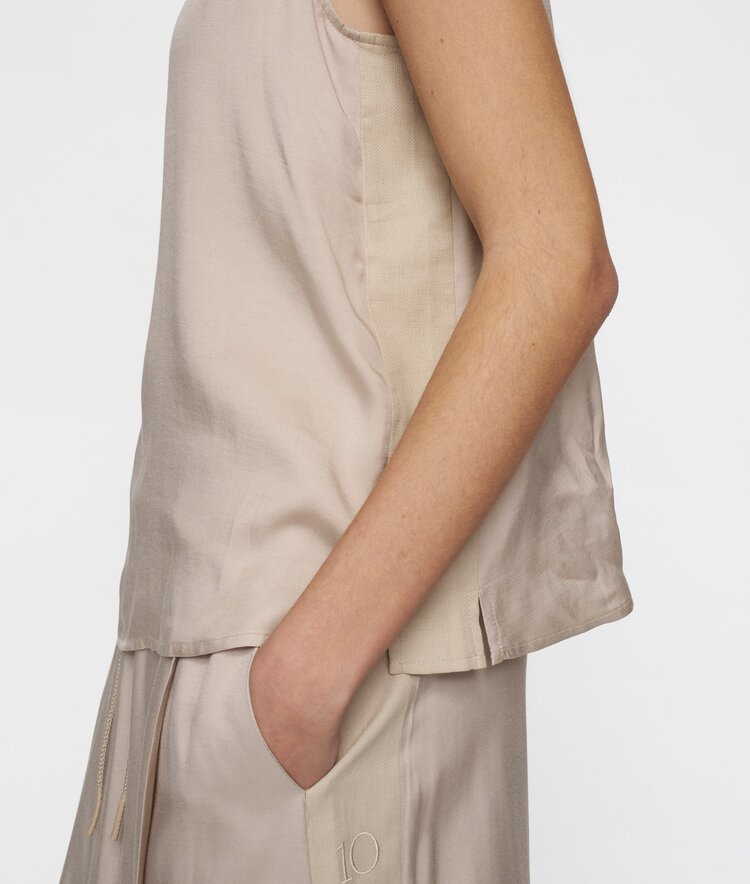 10DAYS Shiny tank top rope 10Days