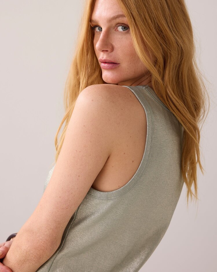 Summum Woman Rib tanktop cotton mint breeze Summum Woman