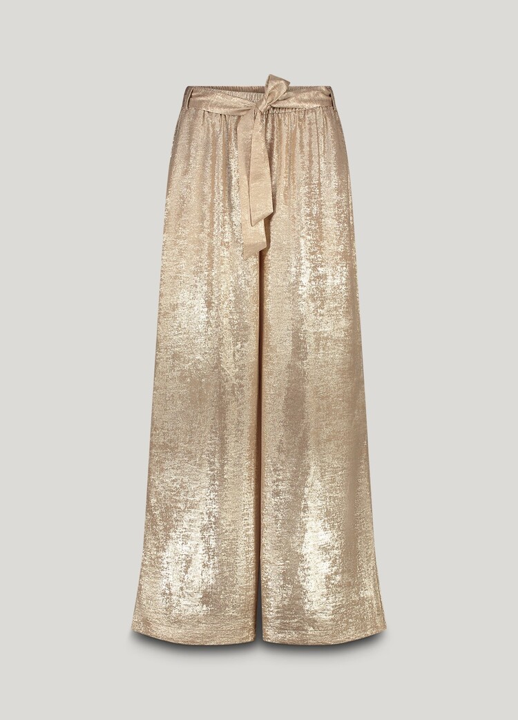 Summum Woman Pants metallic lamee sesame Summum Woman