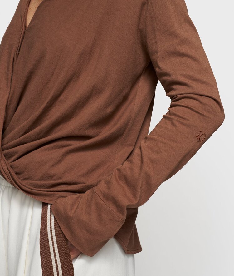 Wrap blouse truffle 10Days