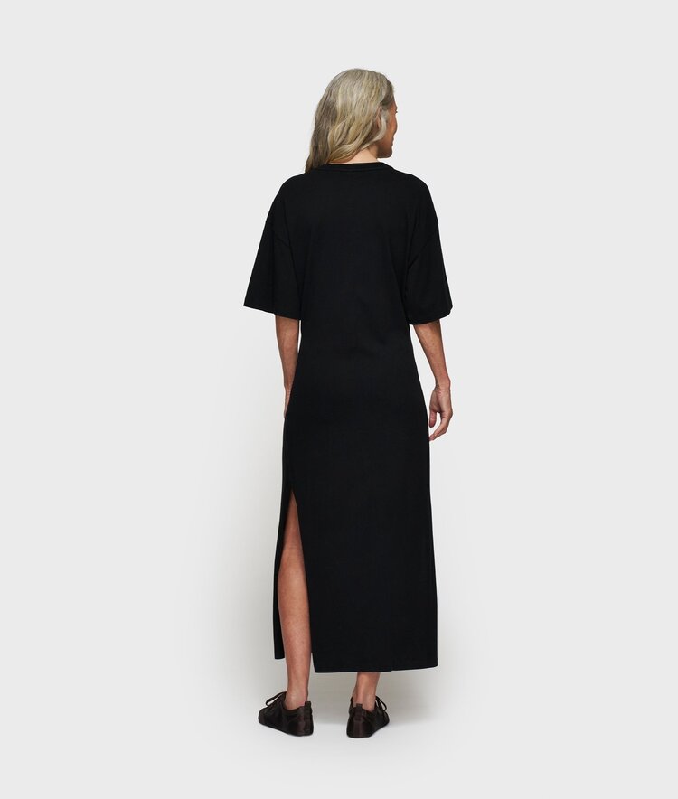 10DAYS Tee dress gathering black 10Days