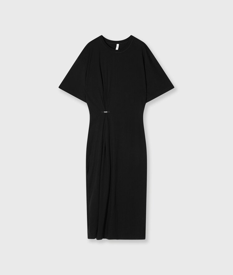 10DAYS Tee dress gathering black 10Days