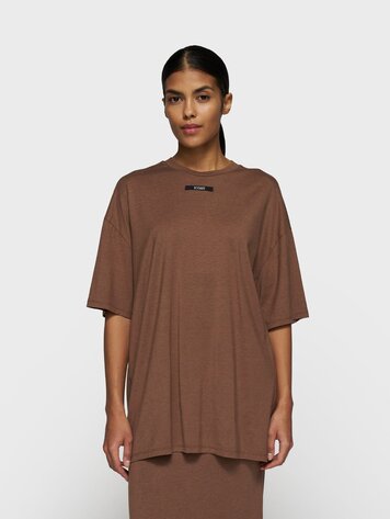 Oversized tee jersey truffle