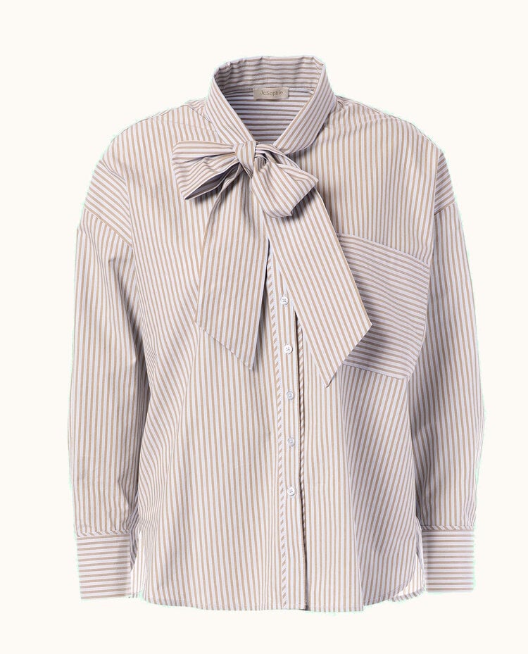 JcSophie Jody blouse blue/brown stripes JcSophie