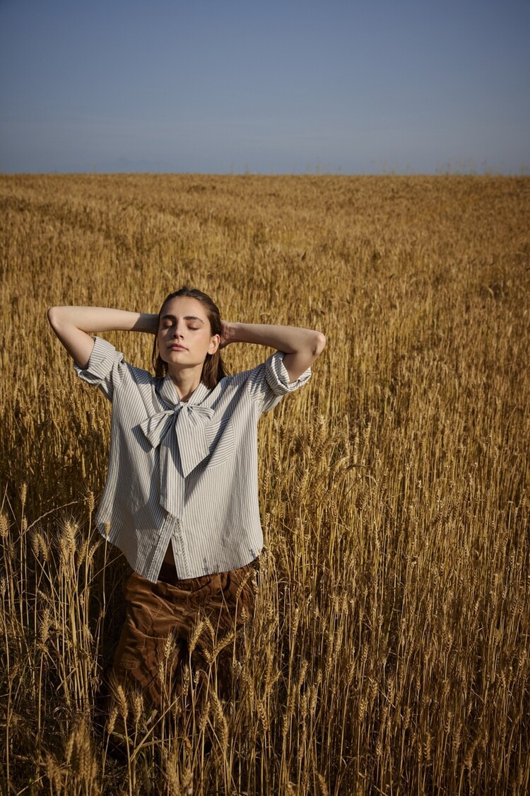 JcSophie Jody blouse blue/brown stripes JcSophie