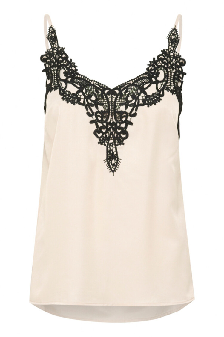 Cream CRAnna top ancient scroll with black Cream