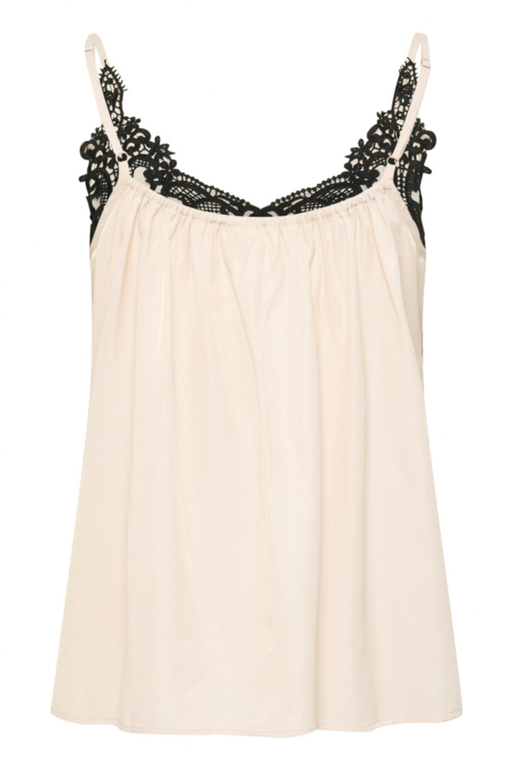 Cream CRAnna top ancient scroll with black Cream