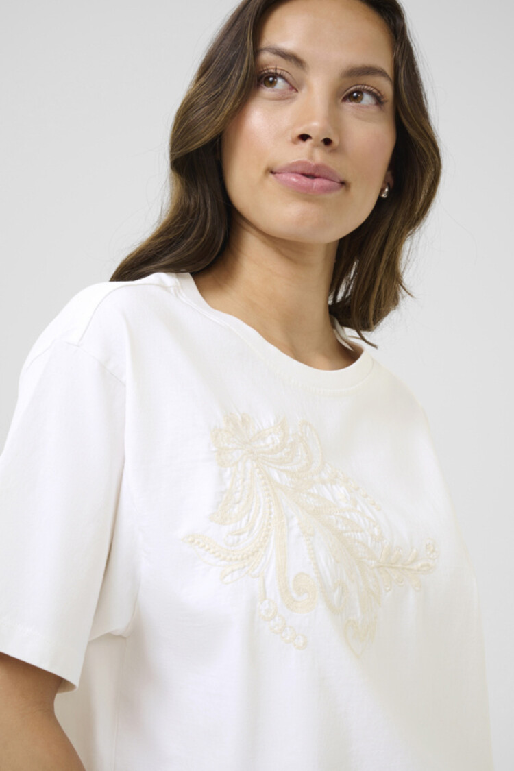 Cream CRLeona Tshirt snow white Cream