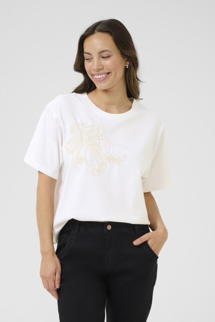 Cream CRLeona Tshirt snow white Cream