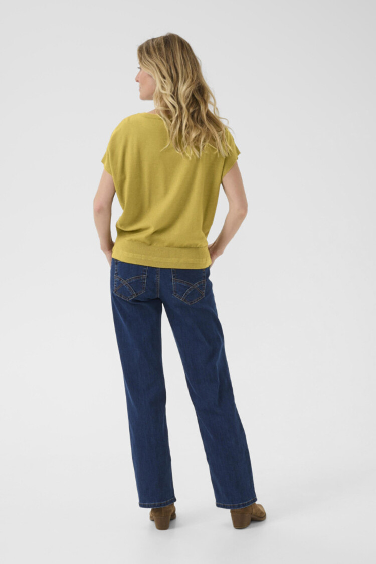 Cream CRDela knit top green moss Cream