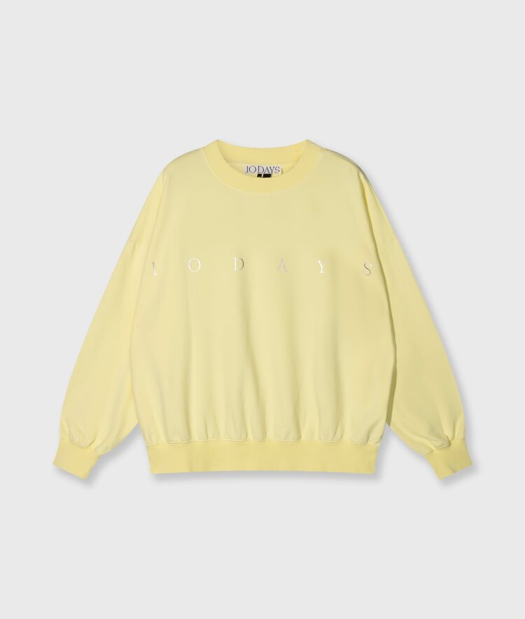 10DAYS Oversized sweater logo pastel yellow 10Days