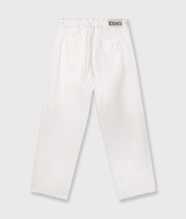 10DAYS Straight leg pants twill optic white 10Days