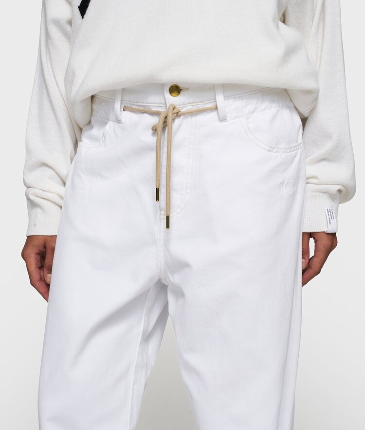 10DAYS Straight leg pants twill optic white 10Days