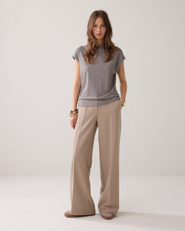 Summum Woman Top melange lurex rib funghi Summum Woman