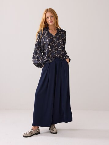 Culotte wide fluid midnight blue