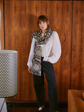 One Hundred Stars Scarf Susani Charcoal