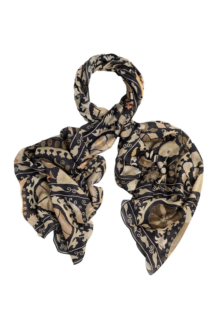 One Hundred Stars Scarf Susani Charcoal One Hundred Stars