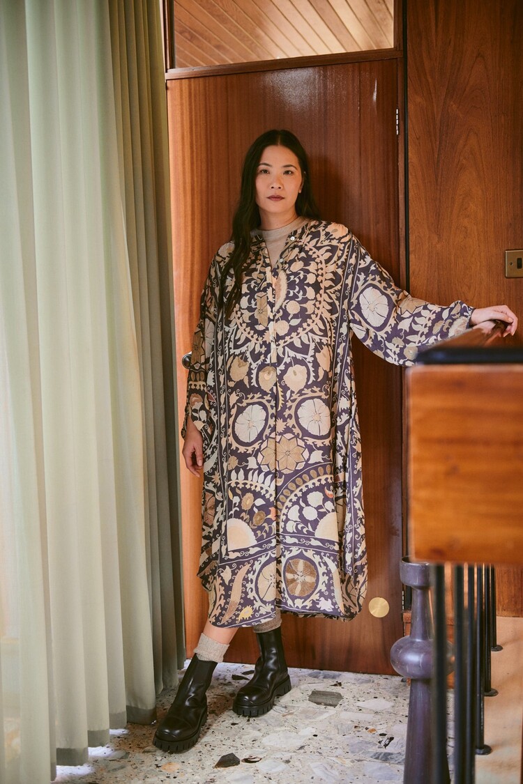 One Hundred Stars Crepe Darcy Dress Susani Charcoal One Hundred Stars