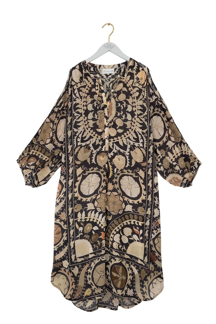 One Hundred Stars Crepe Darcy Dress Susani Charcoal One Hundred Stars