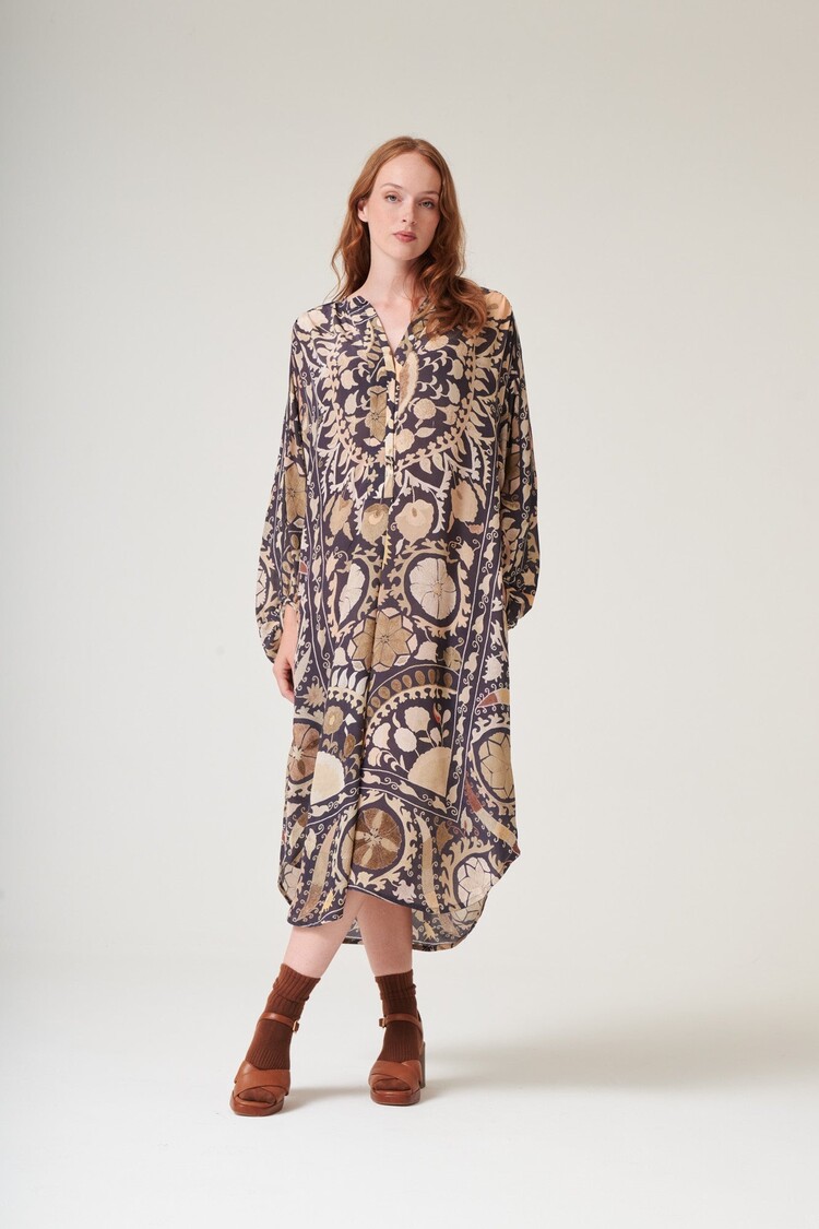 One Hundred Stars Crepe Darcy Dress Susani Charcoal One Hundred Stars