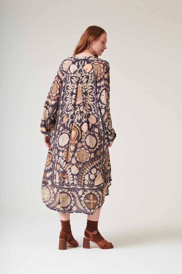 One Hundred Stars Crepe Darcy Dress Susani Charcoal One Hundred Stars